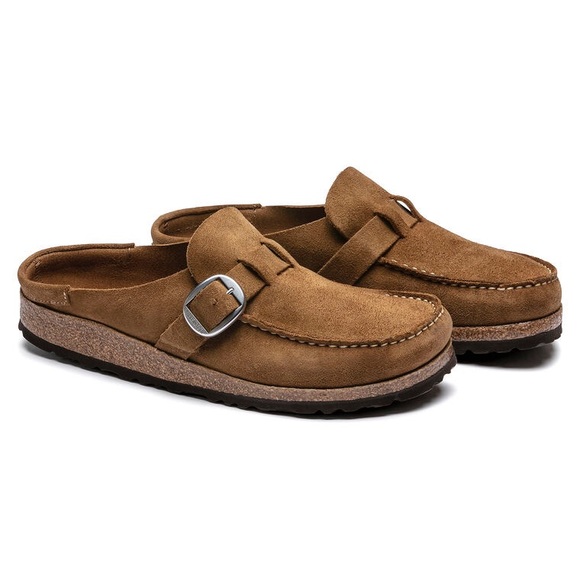 Birkenstock Shoes - NWT Birkenstock Buckley Suede Open Moccasins/Clogs in Tea Suede women’s 41/10
